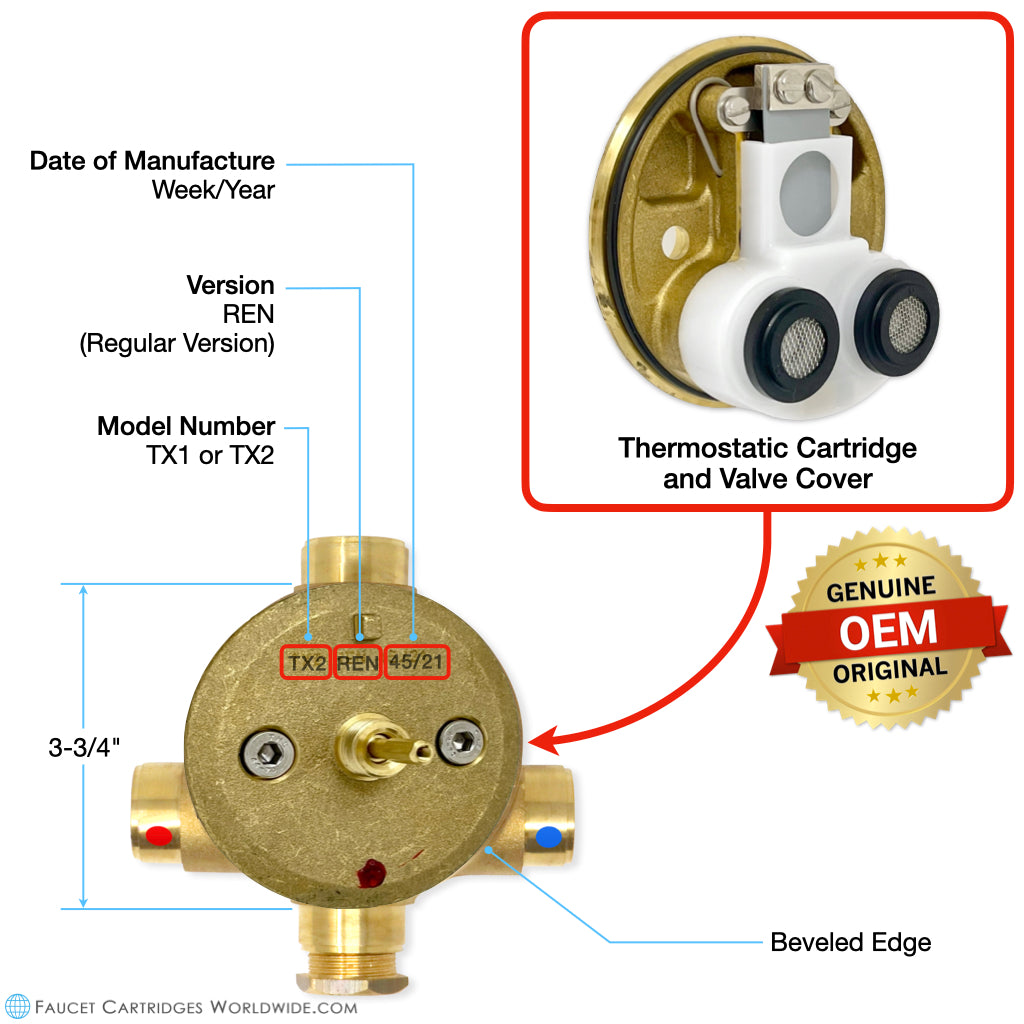 Eurotherm 3/4 Thermostatic Cartridge TX1 or TX2 REN 18.30.147