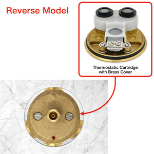 Eurotherm 3/4" Reverse Thermostatic Cartridge with Brass Cover TX1 or TX2 INV 18.30.161