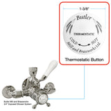 Ceramic Button for Butler Mill and Brassworks Ltd. 1/2" Thermostatic Temperature Control Lever