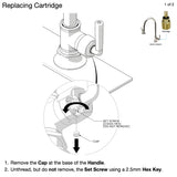 Replacement Brass Cartridge for Waterworks Henry HNKM70 One Hole Gooseneck Integrated Pull Spray Kitchen Faucet with Lever Handle 40-55480-82339