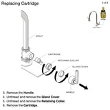 Replacement Brass Cartridge for Waterworks Henry HNKM70 One Hole Gooseneck Integrated Pull Spray Kitchen Faucet with Lever Handle 40-55480-82339