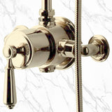 Waterworks Easton Classic Exposed Thermostatic Shower System with 8" Rainhead Showerhead and Metal Lever Handle