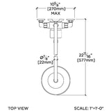 Waterworks Easton Classic Exposed Thermostatic Shower System with 8" Rainhead Showerhead and Metal Lever Handle