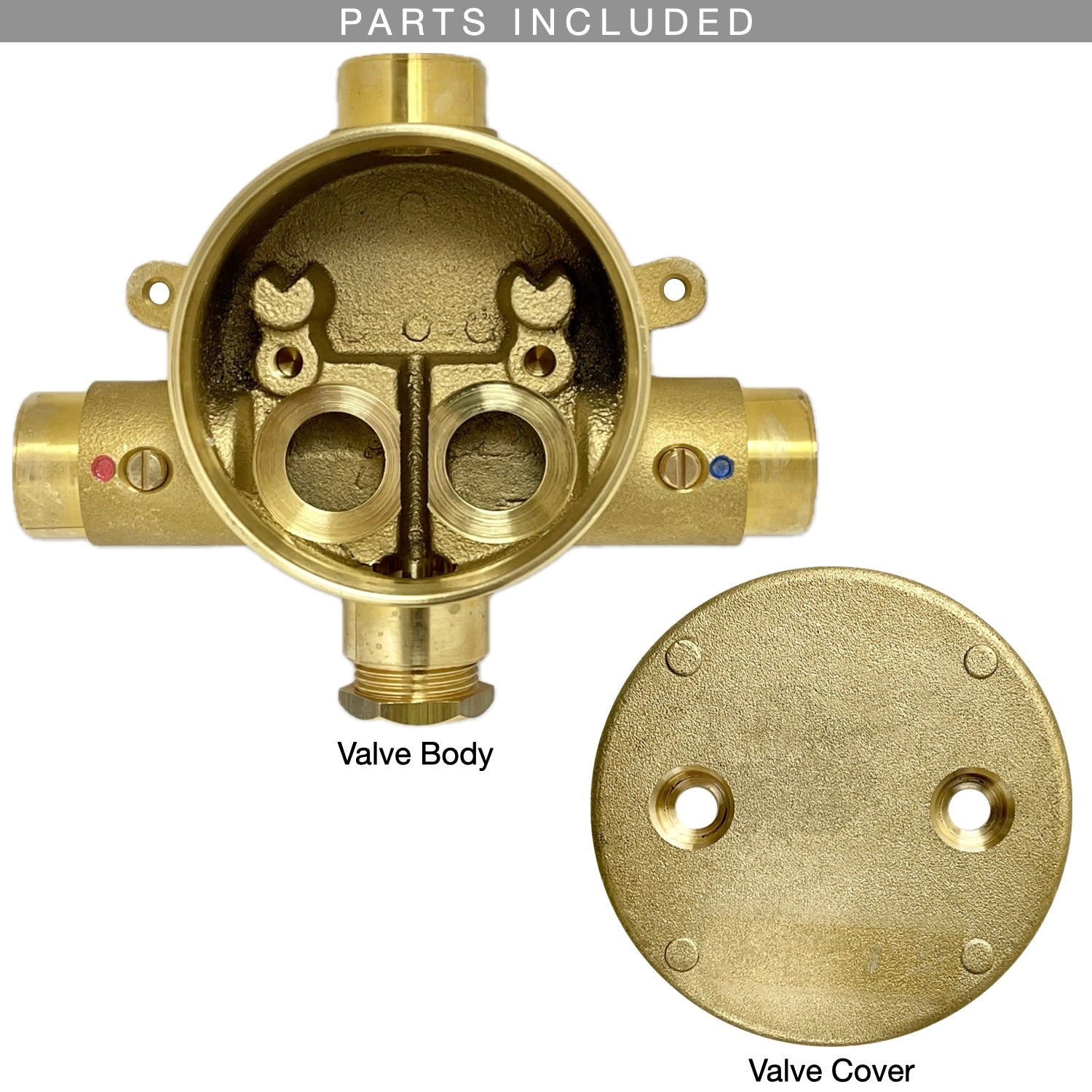 Eurotherm 3/4" Thermostatic Valve Body and Cover with Integral Stops