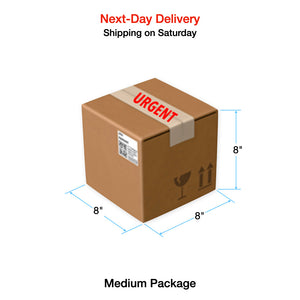 Next-Day Delivery: Shipping on Saturday in Continental United States (Medium Package up to up to 8"x8"x8")