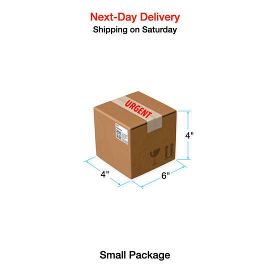 Next-Day Delivery: Shipping on Saturday in Continental United States (Small Package up to 6