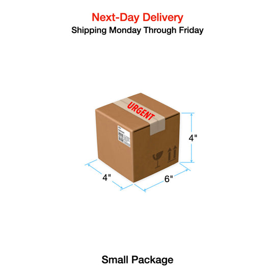 Next-Day Delivery: Shipping Monday Through Friday in Continental United States (Small Package up to 6