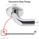 Sigma 18.18.418, 18.18.419, and 18.18.420, Sigma Shower Grab Bar with Decorative Step Flange