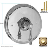 Trim for Shower Valve with no Diverter with Montreal Handle for Non-Sigma Tempress Valve