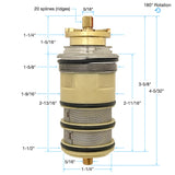 Santec 3/4" Thermostatic Cartridge TH010, Newport Brass 1-102 Thermostatic Cartridge