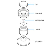 Sigma Seville Complete Handle Assembly with Lined Ring