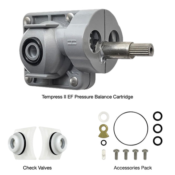 Sigma Tempress II EF Valve Maintenance Service Pack (No Diverter), California Faucets Cart-Pbs-Ef-Ck Tempress Pressure Balance Enhanced Flow Cartridge (47700), Grohe 47157000, Hansa 5205 0100 0017