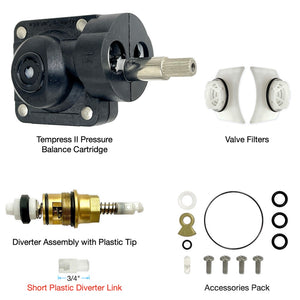 Sigma Tempress II Valve Maintenance Service Pack with Diverter with Plastic Tip and Short Plastic Diverter Link