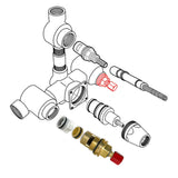 Sigma Shut-Off Cartridges and Check Valves for Older Version of Sigmatherm 1/2" Thermostatic Shower Valve