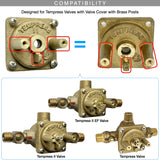 Trim for Shower Valve with no Diverter with Montreal Handle for Non-Sigma Tempress Valve