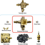 Tempress Pressure Balancing Valve With Diverter Body