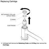 Cartridge for Waterworks Canteen One Hole High Profile Kitchen Faucet with Oak Lever Handle CEKM15