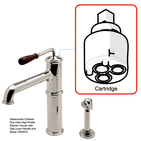 Waterworks Cartridge 103865, Cartridge 103865 for Waterworks Henry One Hole Gooseneck Kitchen Faucet and Spray CEKM10