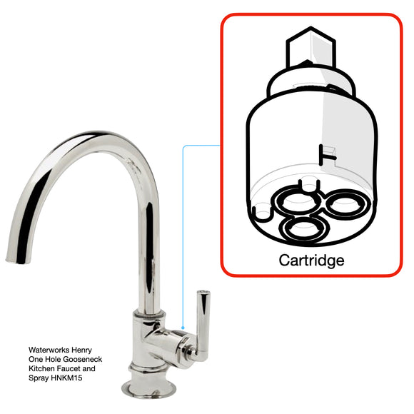 Waterworks Cartridge 103865, Cartridge 103865 for Waterworks Henry One Hole Gooseneck Kitchen Faucet and Spray HNKM15