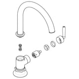 Cartridge for Waterworks Henry One Hole Gooseneck Kitchen Faucet HNKM15