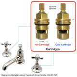 Waterworks Cartridges 258790 and 337847, Cartridges for Waterworks Highgate Lavatory Faucet with Cross Handles HGLS01-12N