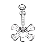 Sigma Mallorca Cross Handle with Plain Ceramic Button (16 Point)