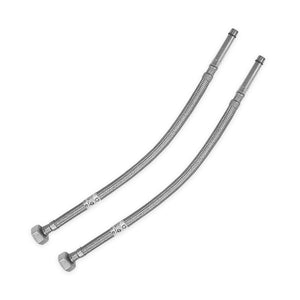 Pair of Flexible Stainless Steel Faucet Connecting Hoses 3/8"x12" 18.07.086