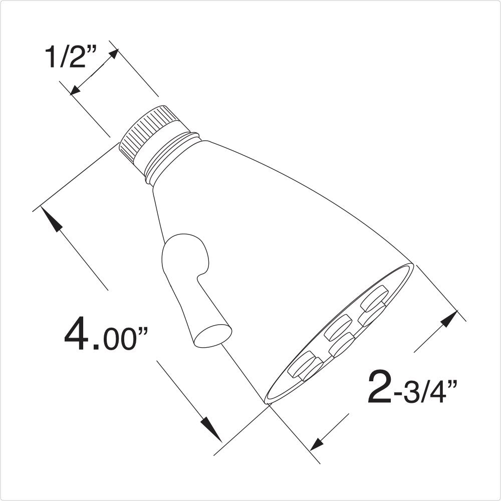 Sigma 6 Plunger outlet Deluxe Showerhead 18.10.024