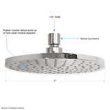 Sigma 7" Round Easy Clean Shower Head with Swivel Connector
