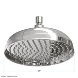 12" Deluxe Rainhead Shower Head for 3/4" Thermostatic Shower Systems