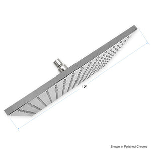 Sigma 12" Square Shower Head with Swivel Connector