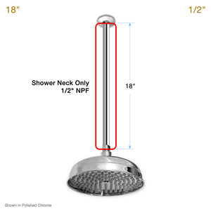 Sigma 18"x1/2" Ceiling Mount Straight Shower Neck 1/2" NPT 18.10.146