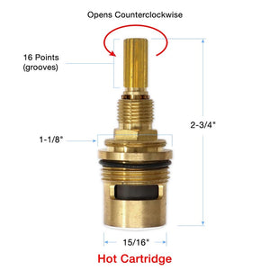 Shipping and Handling for Warranty Replacement 3/4" Quarter Turn Hot Cartridge 16 Point
