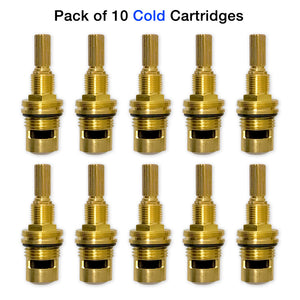 10 Pack of 1⁄2" Quarter Turn Ceramic Cartridge Cold 16 Point 18.30.029