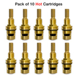 10 Pack of 1⁄2" Quarter Turn Ceramic Cartridge Hot 16 Point 18.30.030
