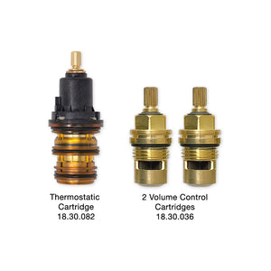 Sigmatherm 1/2" Thermostatic Cartridge and Two Volume Control Cartridges