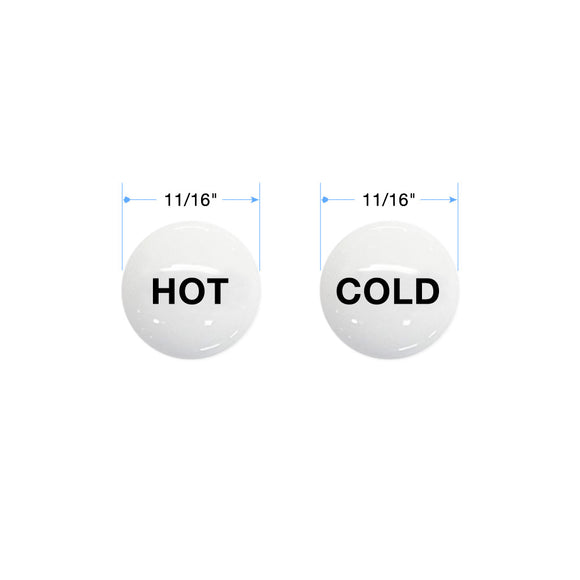 Hot and Cold Ceramic Buttons for St. Michel Cross Handle 19.01.193 and 19.01.194
