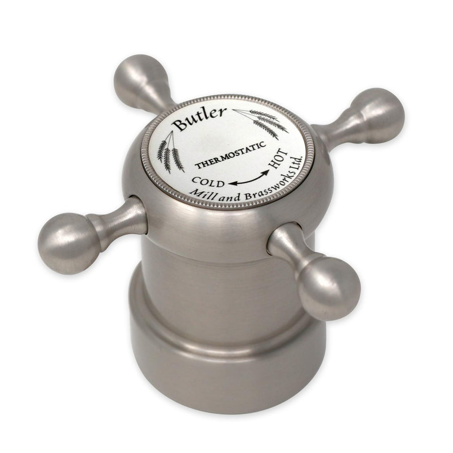 Butler Mill and Brassworks 3/4" Exposed Shower System Thermostatic Temperature Control Cross Handle