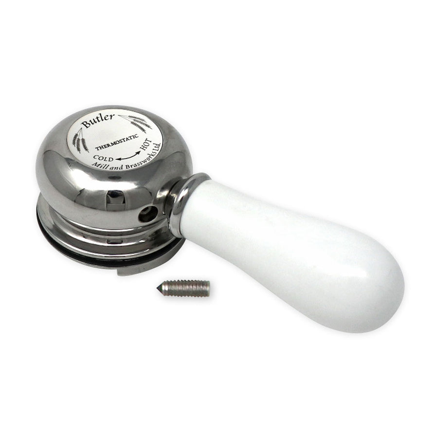 Butler Mill and Brassworks 1/2" Exposed Thermostatic Shower System Temperature Control Lever 20 Point 18.01.216