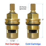 Bundle of Hot and Cold Cartridge for Waterdecor Bridge Wall-Mounted Lavatory Faucet