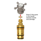 Butler Mill and Brassworks 3/4" Exposed Thermostatic Cartridge and Brass O Ring 20 Point 88.30.326