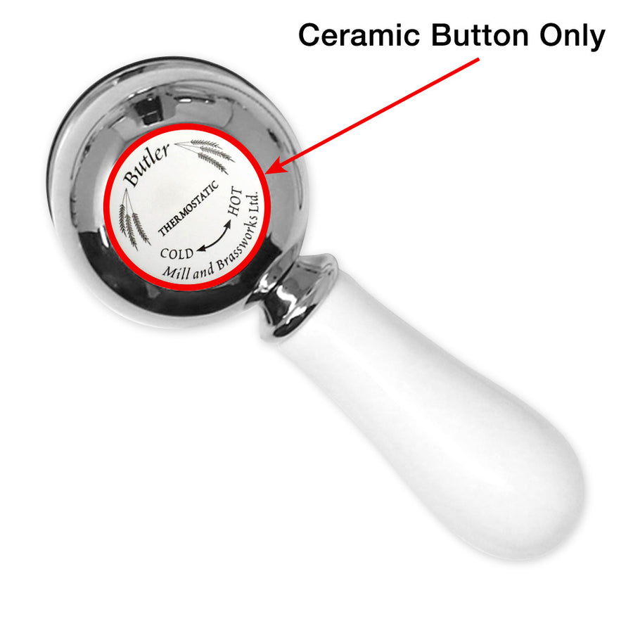 Butler Mill and Brassworks Ceramic Button for 1/2" Exposed Thermostatic Shower System Temperature Control Lever 19.12.101