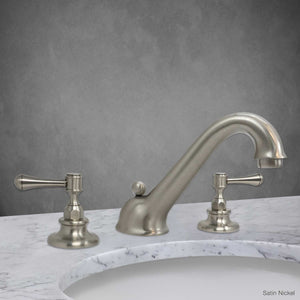 Sigma Kent Widespread Lavatory Faucet with Lever Handle in Satin Nickel