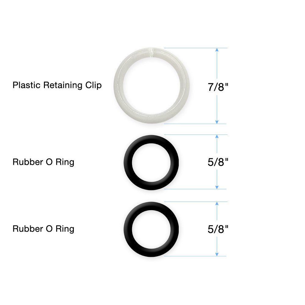Plastic Retaining Clip and Two O-Rings for Faucet – Sigma Faucet Parts