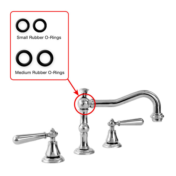 Pair of Small O-Rings and Pair of Medium O-Rings for Sigma 350 Series Lavatory Faucet
