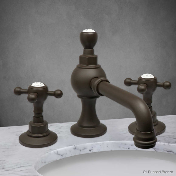Sigma Pembroke Widespread Faucet with Cross Handle in Oil Rubbed Bronze